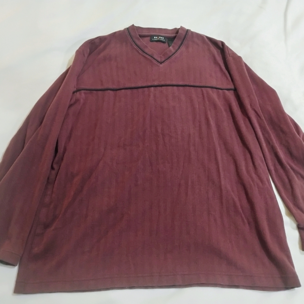 Axcess Men's Wine V-Neck Sweater
